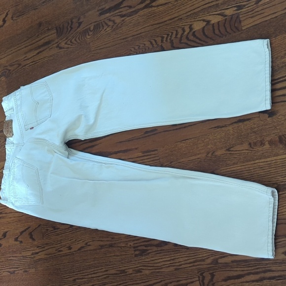 Levis Vintage 501 Made In USA Reg Tag Button Fly Natural White Jeans W40 L34 - Picture 4 of 11